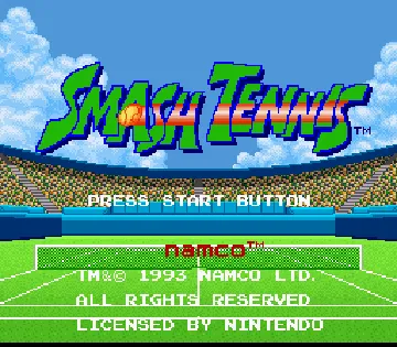 Super Family Tennis (Japan) screen shot title